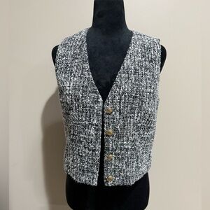 Abercrombie & Fitch Monochrome Tweed Vest